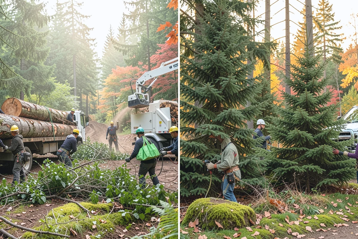 Multi-tree removal in Marysville, Snohomish County, WA - On-site assessment and hazard evaluation