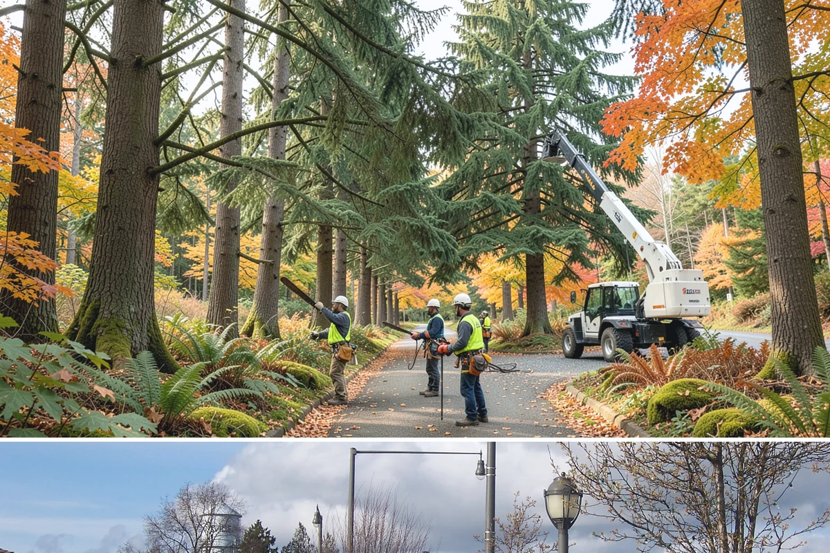 Multi-tree removal in Marysville, Snohomish County, WA - This service is best performed year-round in the Puget Sound climate provided that ground conditions allow equipment mobility...