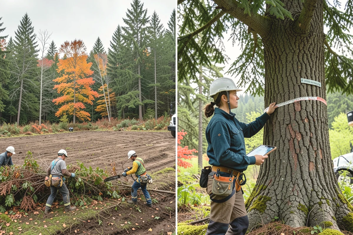 Multi-tree removal in Mill Creek, Snohomish County, WA - On-site assessment and hazard evaluation