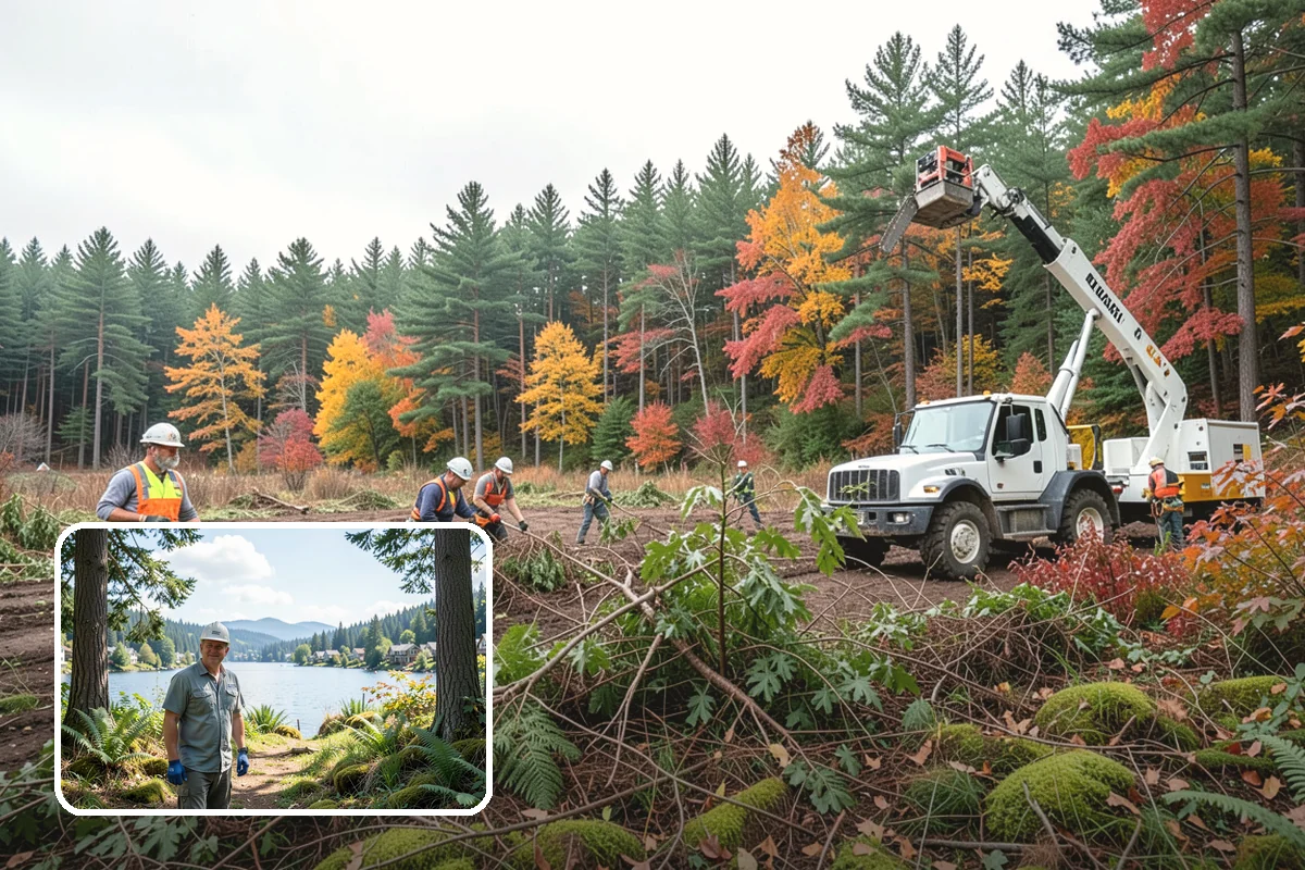 Multi-tree removal in Milton, King County, WA - Removes safety hazards and reduces liability