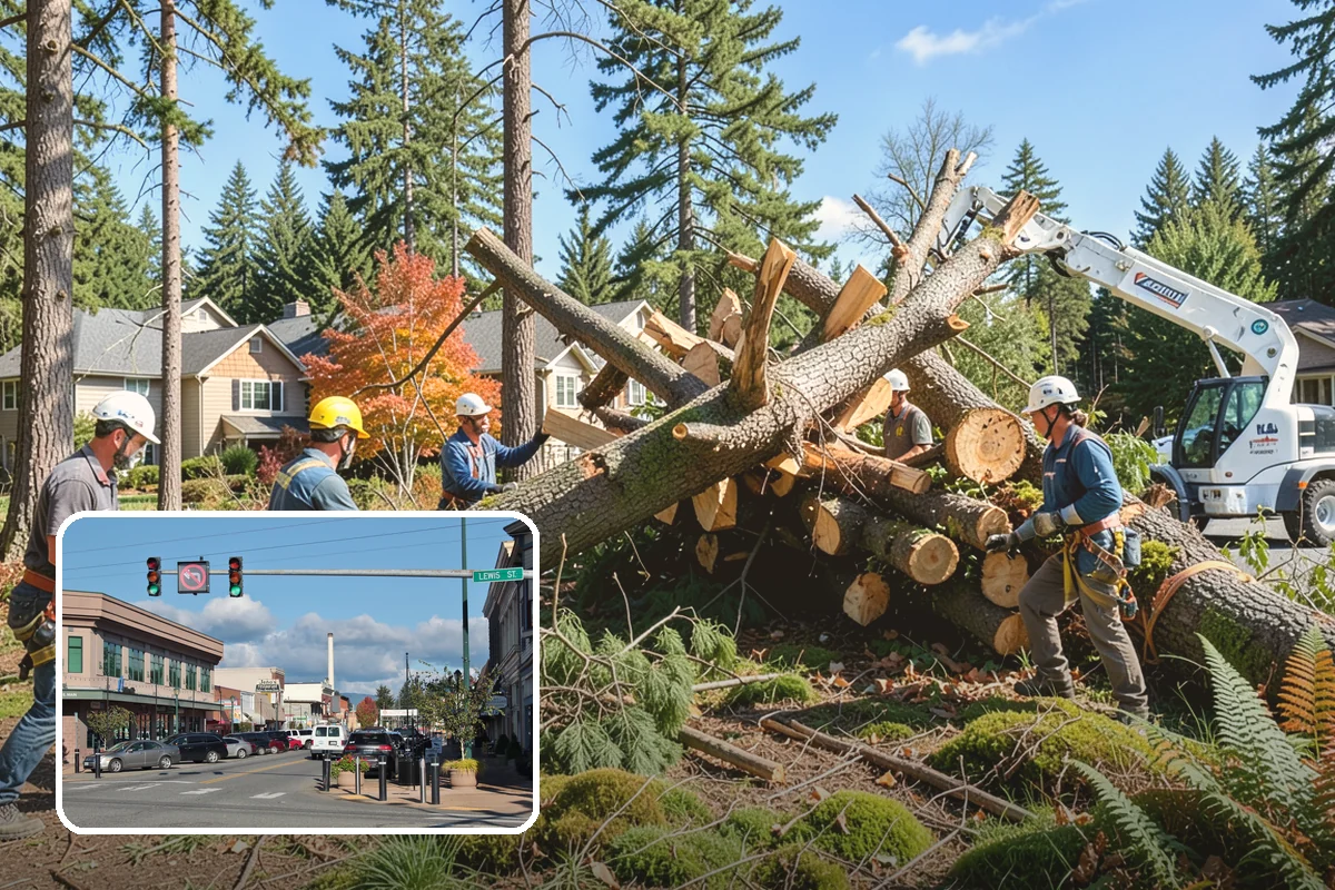 Multi-tree removal in Monroe, Snohomish County, WA - Removes safety hazards and reduces liability