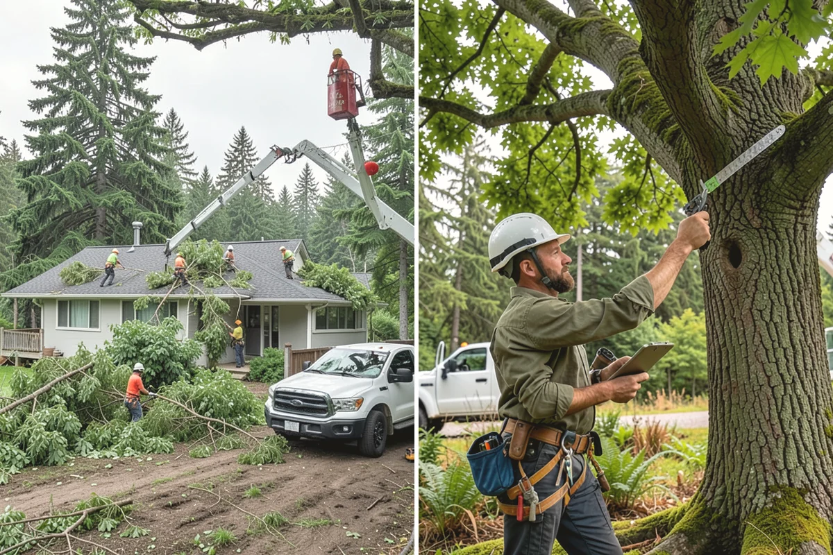 Multi-tree removal in Monroe, Snohomish County, WA - On-site assessment and hazard evaluation