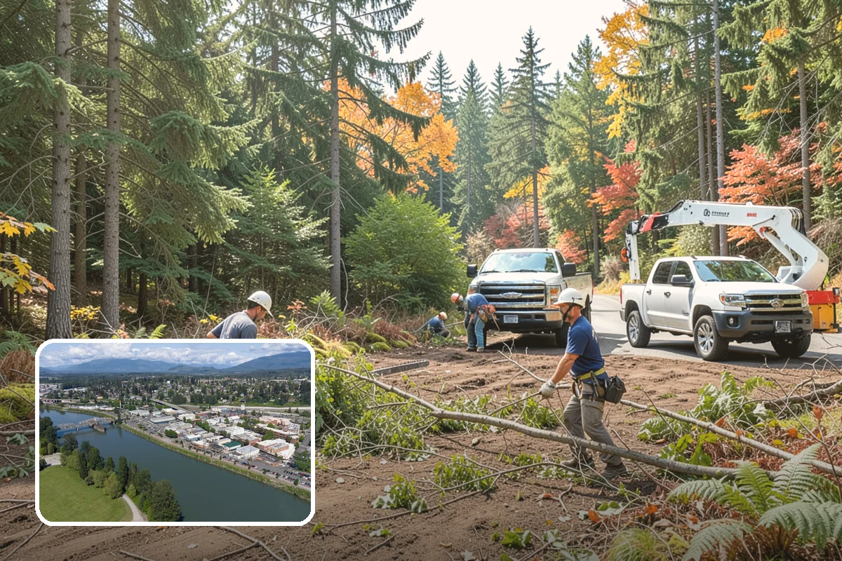 Multi-tree removal in Mount Vernon, Skagit County, WA - Removes safety hazards and reduces liability