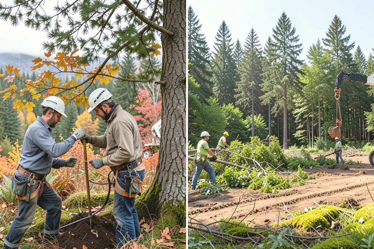 Multi-tree removal in Mountlake Terrace, Snohomish County, WA - On-site assessment and hazard evaluation