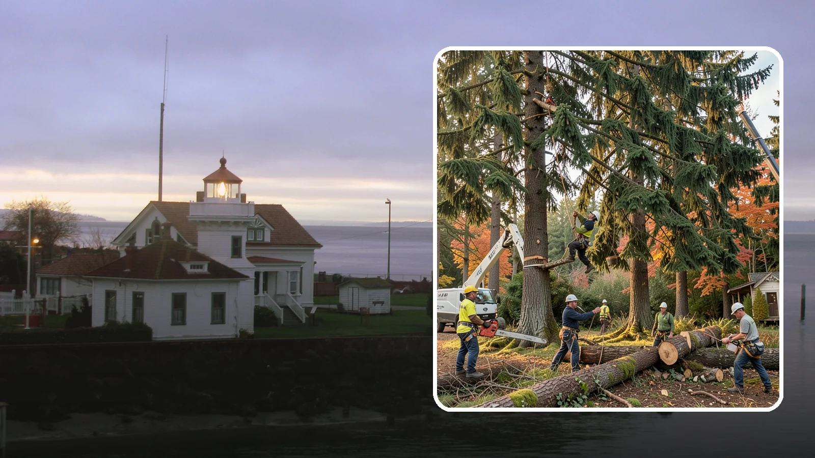 Multi-tree removal in Mukilteo, Snohomish County, WA - The coordinated removal of several trees in a single project.