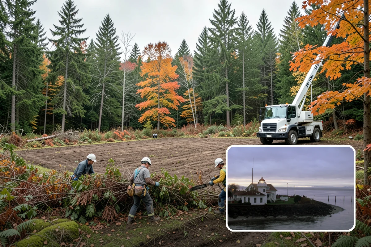 Multi-tree removal in Mukilteo, Snohomish County, WA - Removes safety hazards and reduces liability
