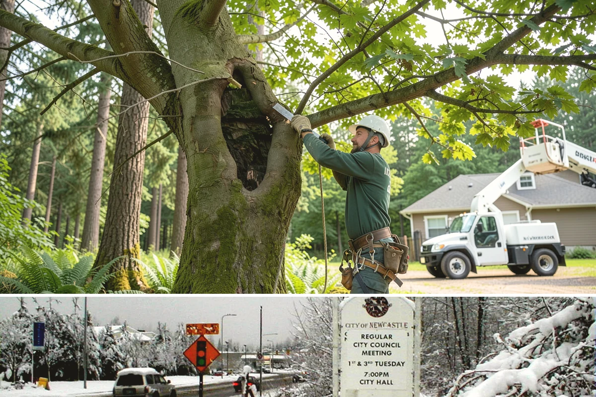 Multi-tree removal in Newcastle, King County, WA - This service is best performed year-round in the Puget Sound climate provided that ground conditions allow equipment mobility...