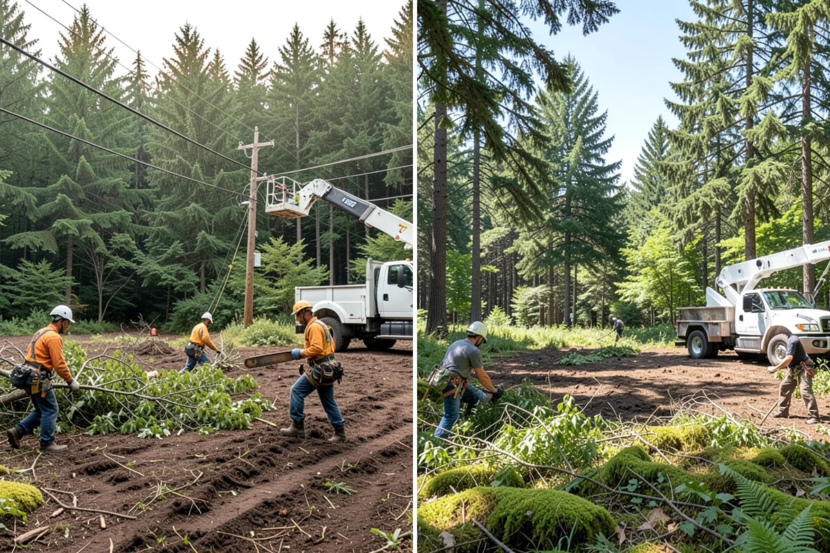 Multi-tree removal in Normandy Park, King County, WA - On-site assessment and hazard evaluation