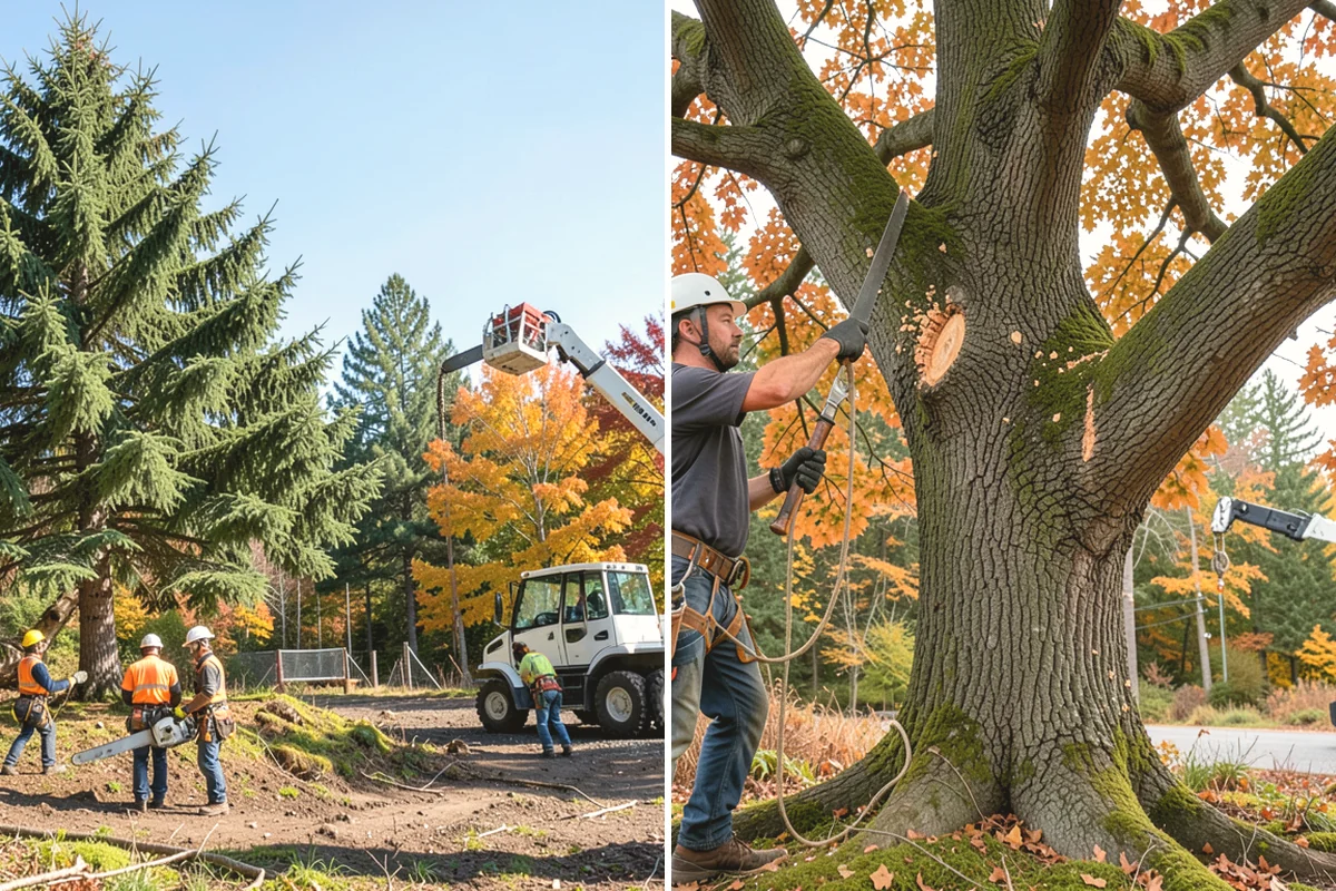 Multi-tree removal in Oak Harbor, Island County, WA - On-site assessment and hazard evaluation