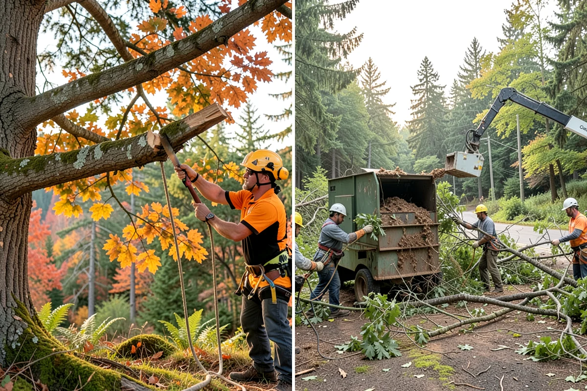 Multi-tree removal in Puyallup, Pierce County, WA - On-site assessment and hazard evaluation