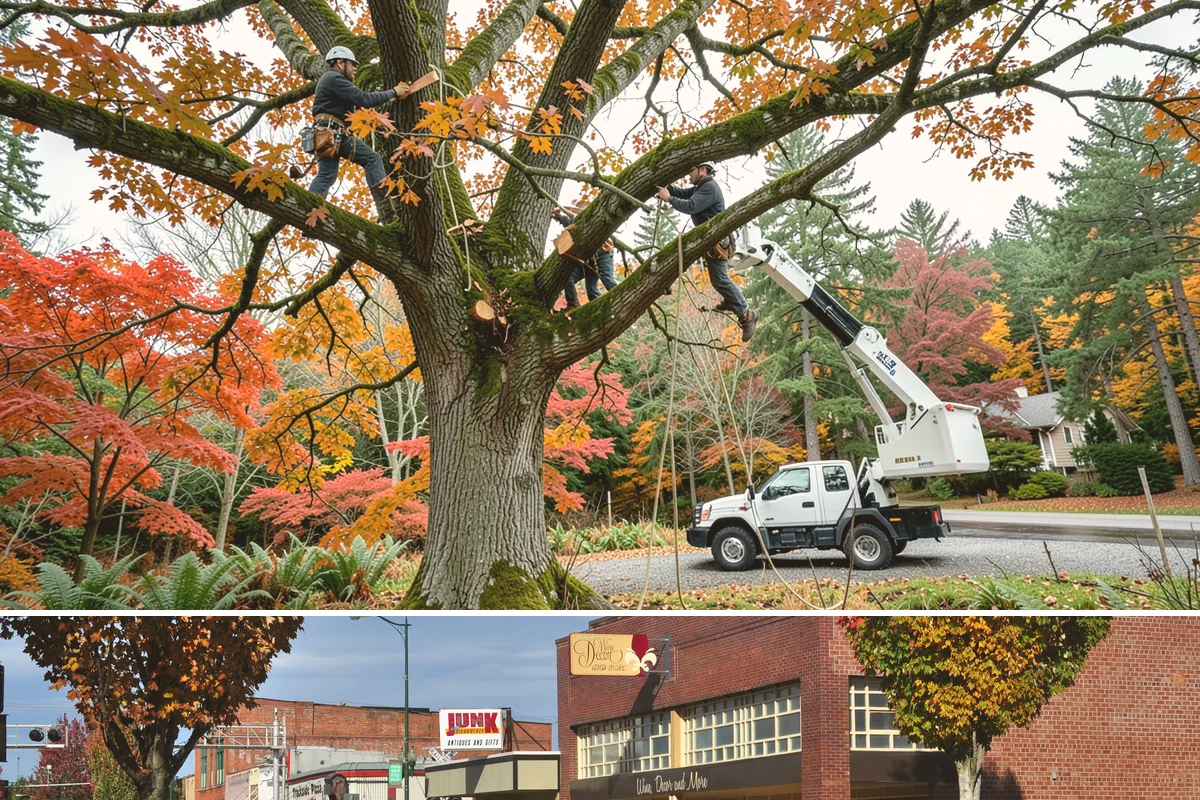 Multi-tree removal in Puyallup, Pierce County, WA - This service is best performed year-round in the Puget Sound climate provided that ground conditions allow equipment mobility...