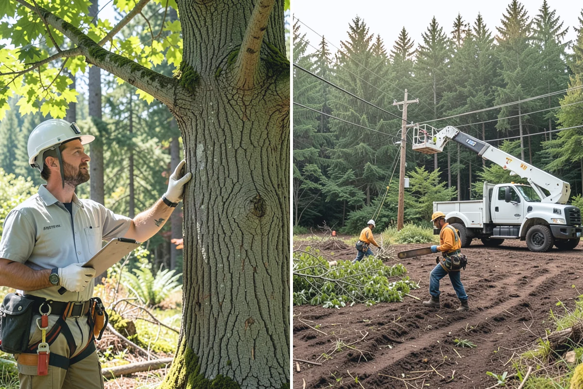Multi-tree removal in Roy, Pierce County, WA - On-site assessment and hazard evaluation