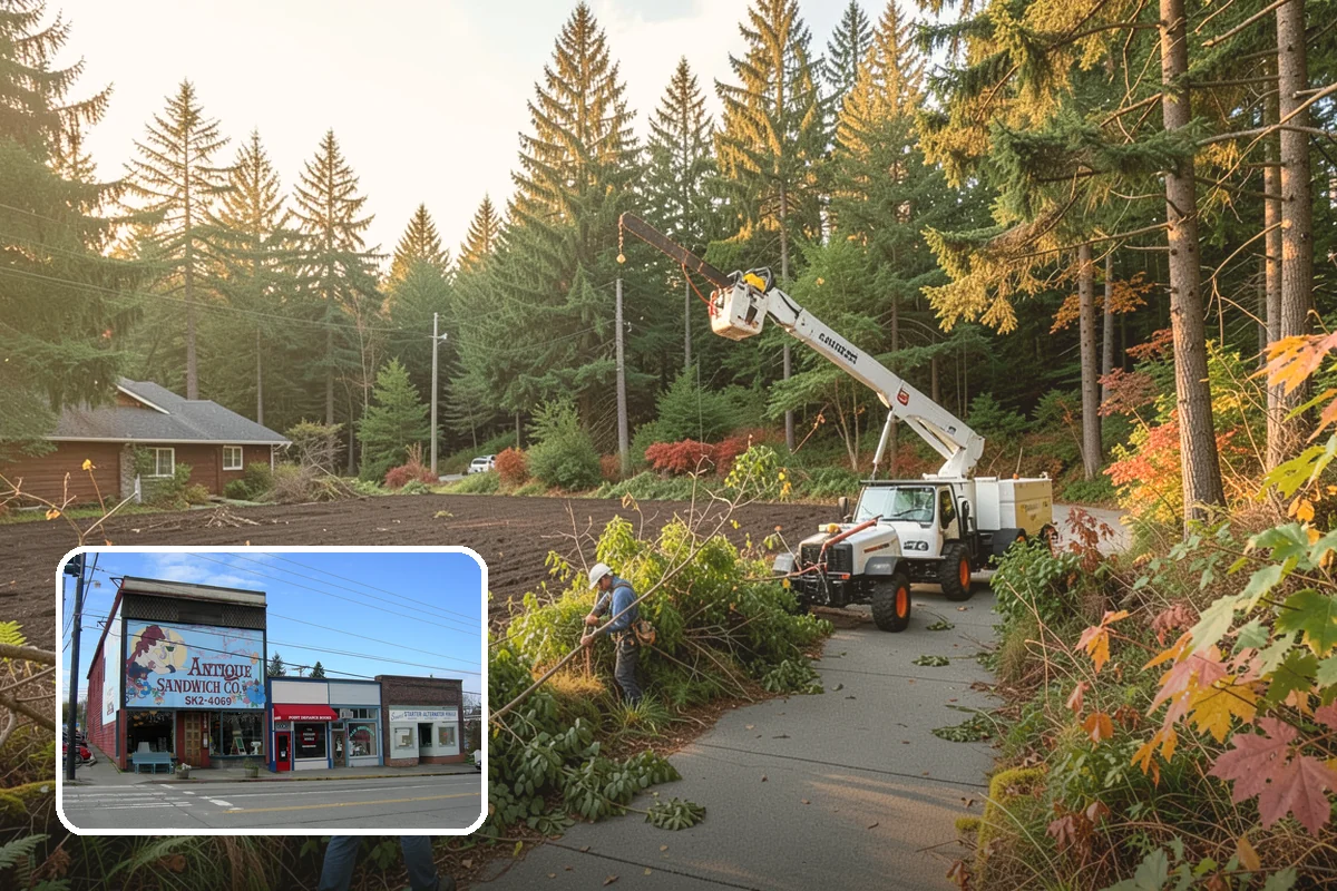 Multi-tree removal in Ruston, Pierce County, WA - Removes safety hazards and reduces liability