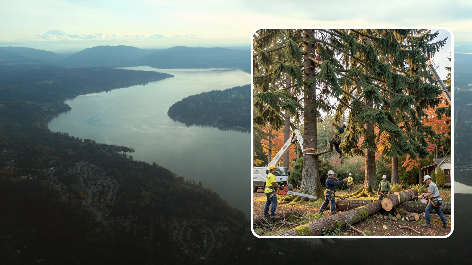 Multi-tree removal in Sammamish, King County, WA - The coordinated removal of several trees in a single project.