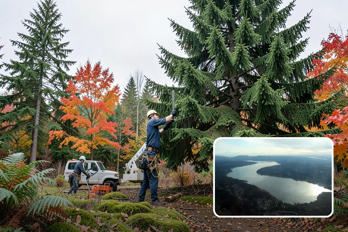 Multi-tree removal in Sammamish, King County, WA - Removes safety hazards and reduces liability