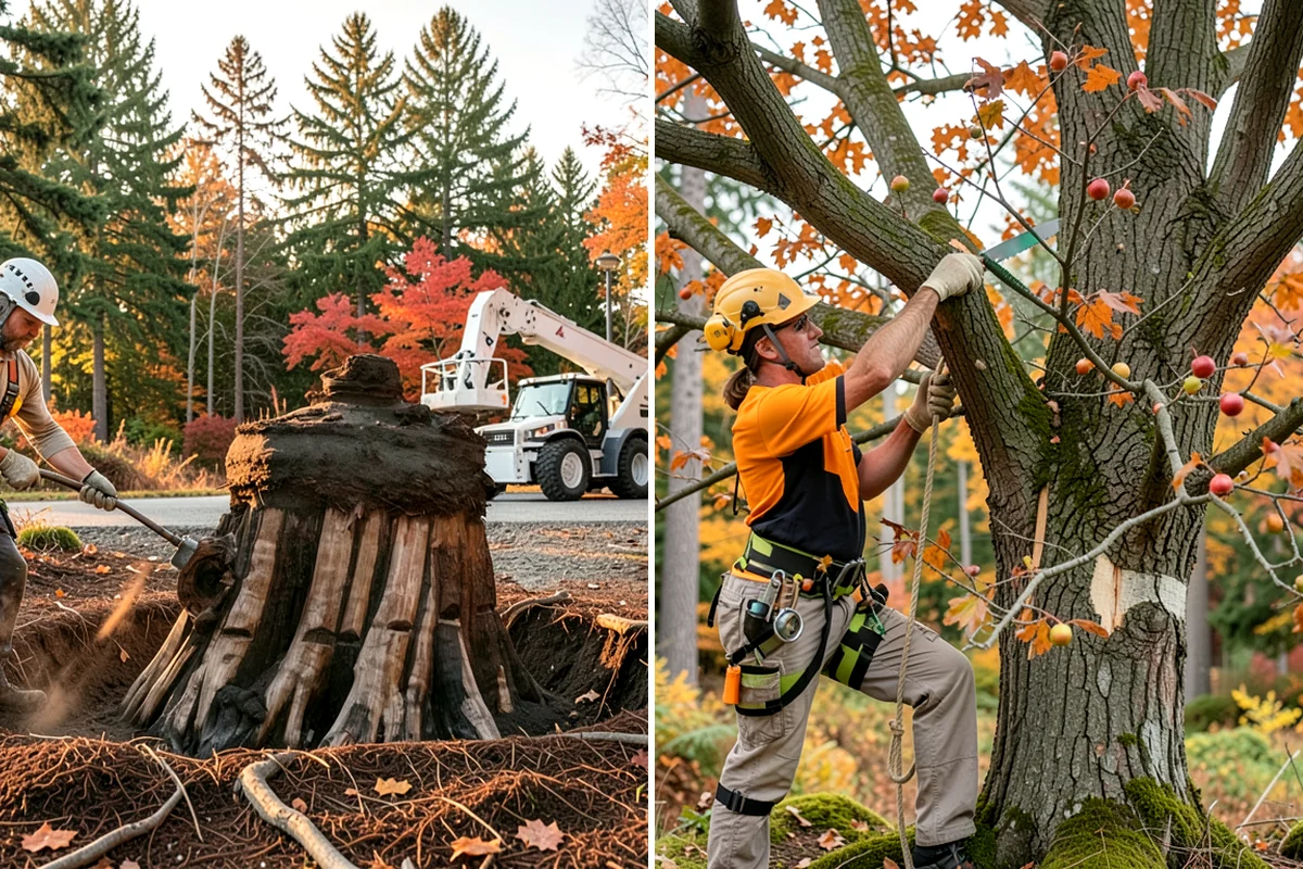 Multi-tree removal in SeaTac, King County, WA - On-site assessment and hazard evaluation