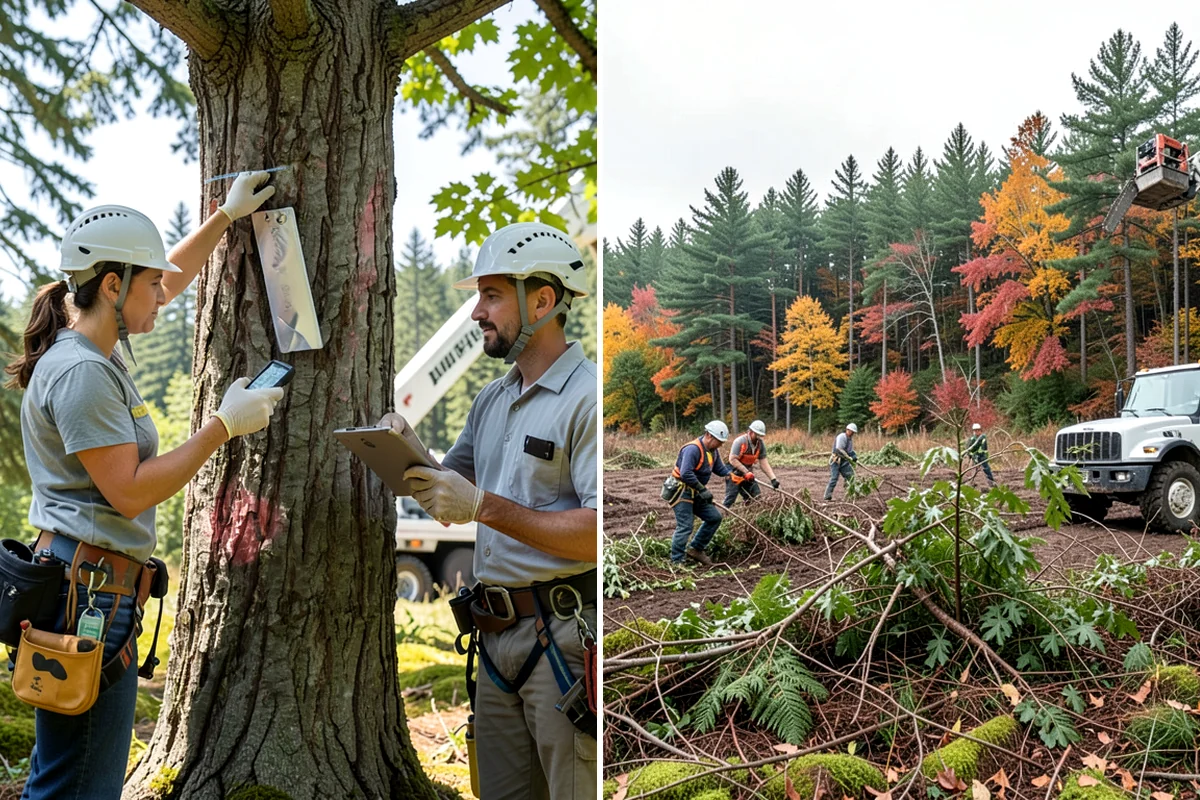 Multi-tree removal in Sedro-Woolley, Skagit County, WA - On-site assessment and hazard evaluation