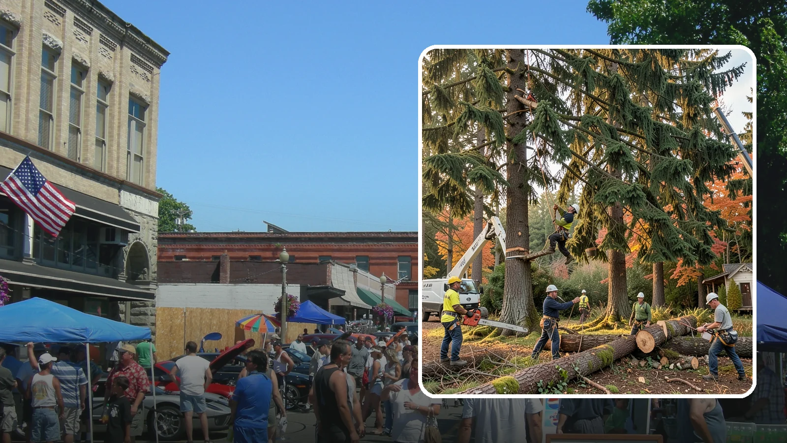 Multi-tree removal in Snohomish, Snohomish County, WA - The coordinated removal of several trees in a single project.