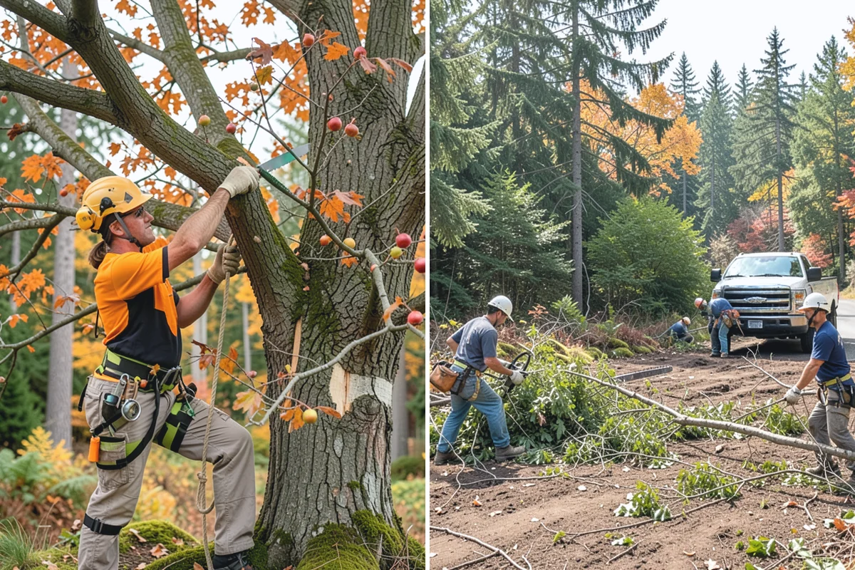 Multi-tree removal in Sumner, Pierce County, WA - On-site assessment and hazard evaluation