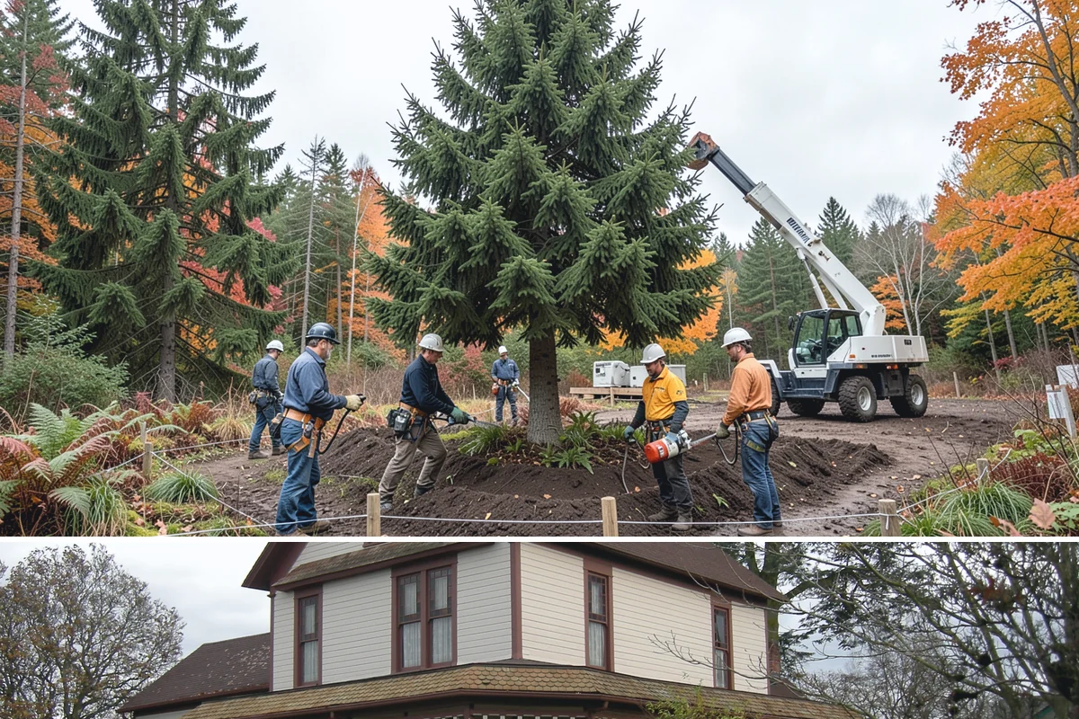 Multi-tree removal in Sumner, Pierce County, WA - This service is best performed year-round in the Puget Sound climate provided that ground conditions allow equipment mobility...