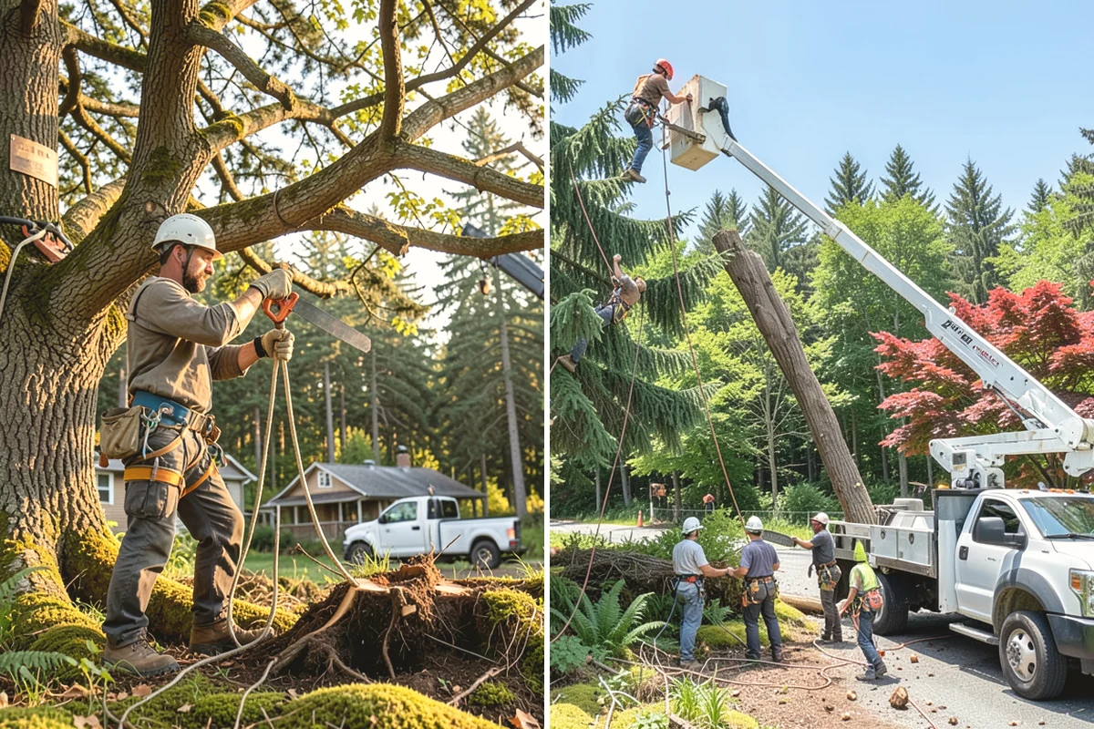 Multi-tree removal in Tukwila, King County, WA - On-site assessment and hazard evaluation