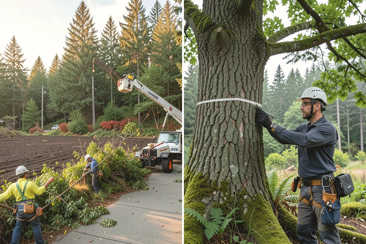 Multi-tree removal in University Place, Pierce County, WA - On-site assessment and hazard evaluation