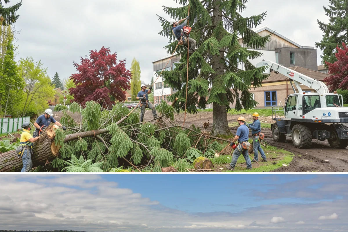 Multi-tree removal in University Place, Pierce County, WA - This service is best performed year-round in the Puget Sound climate provided that ground conditions allow equipment mobility...
