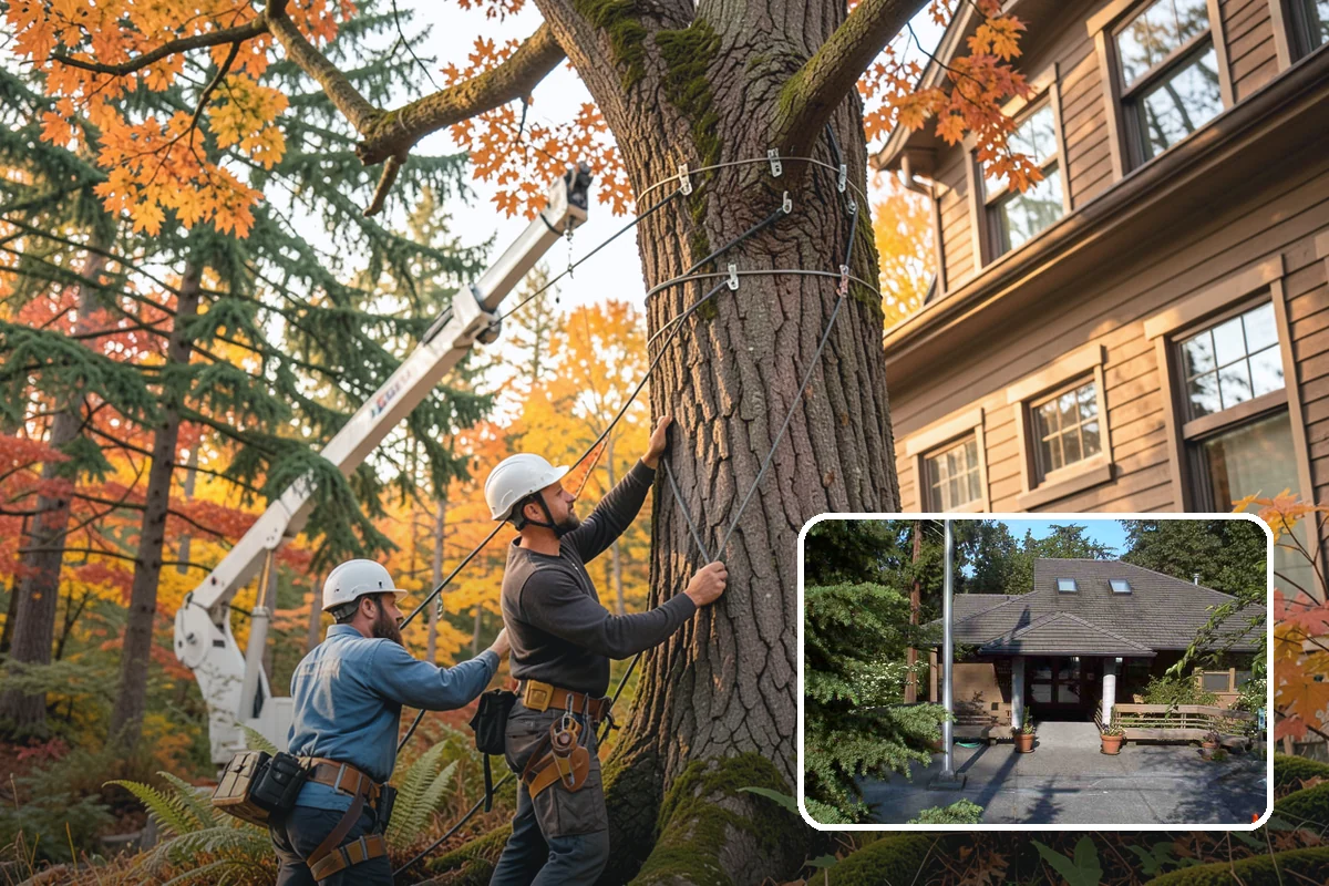 Multi-tree removal in Yarrow Point, King County, WA - Removes safety hazards and reduces liability