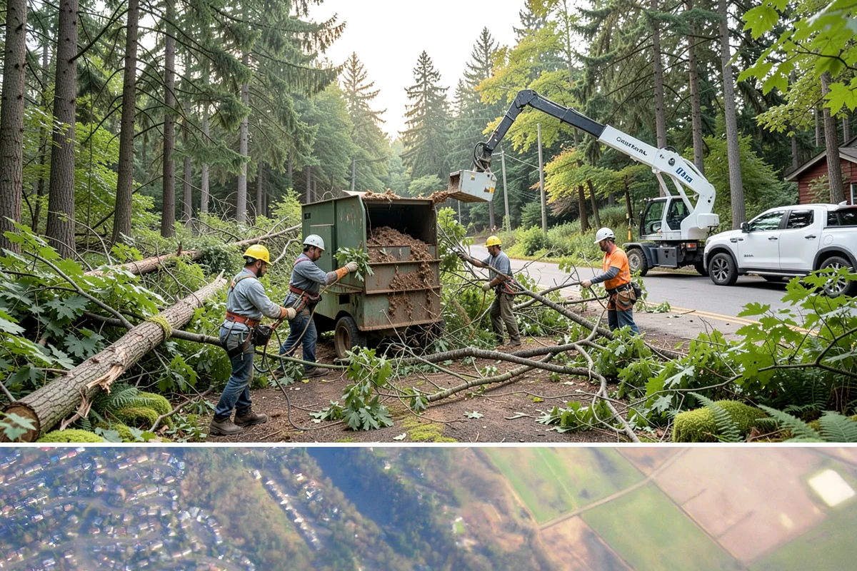 Municipal tree maintenance in Algona, King County, WA - Work follows a recurring schedule aligned with recognized arboricultural standards to manage trees throughout all seasons in...