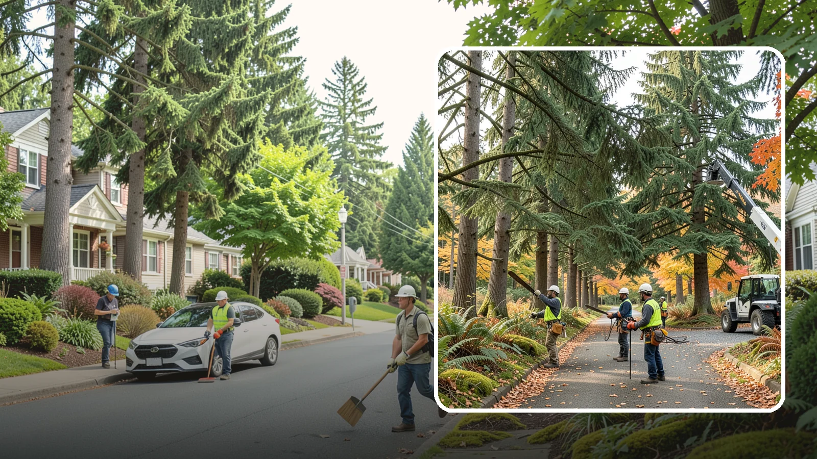Municipal tree maintenance in Beaux Arts Village, King County, WA - Tree maintenance for public and municipal spaces.