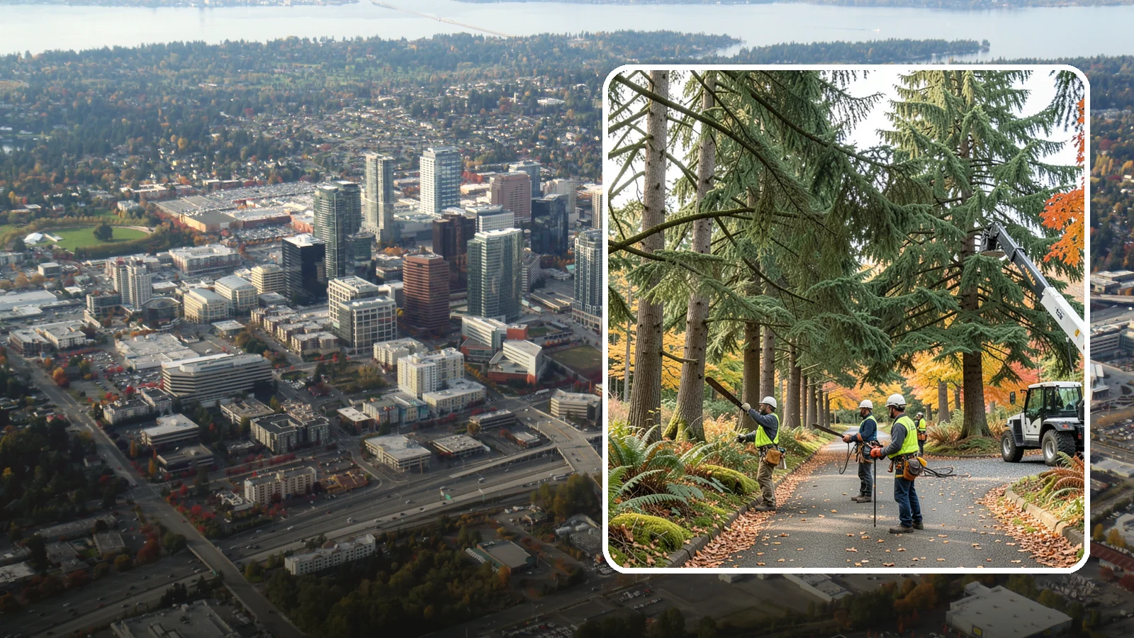 Municipal tree maintenance in Bellevue, King County, WA - Tree maintenance for public and municipal spaces.