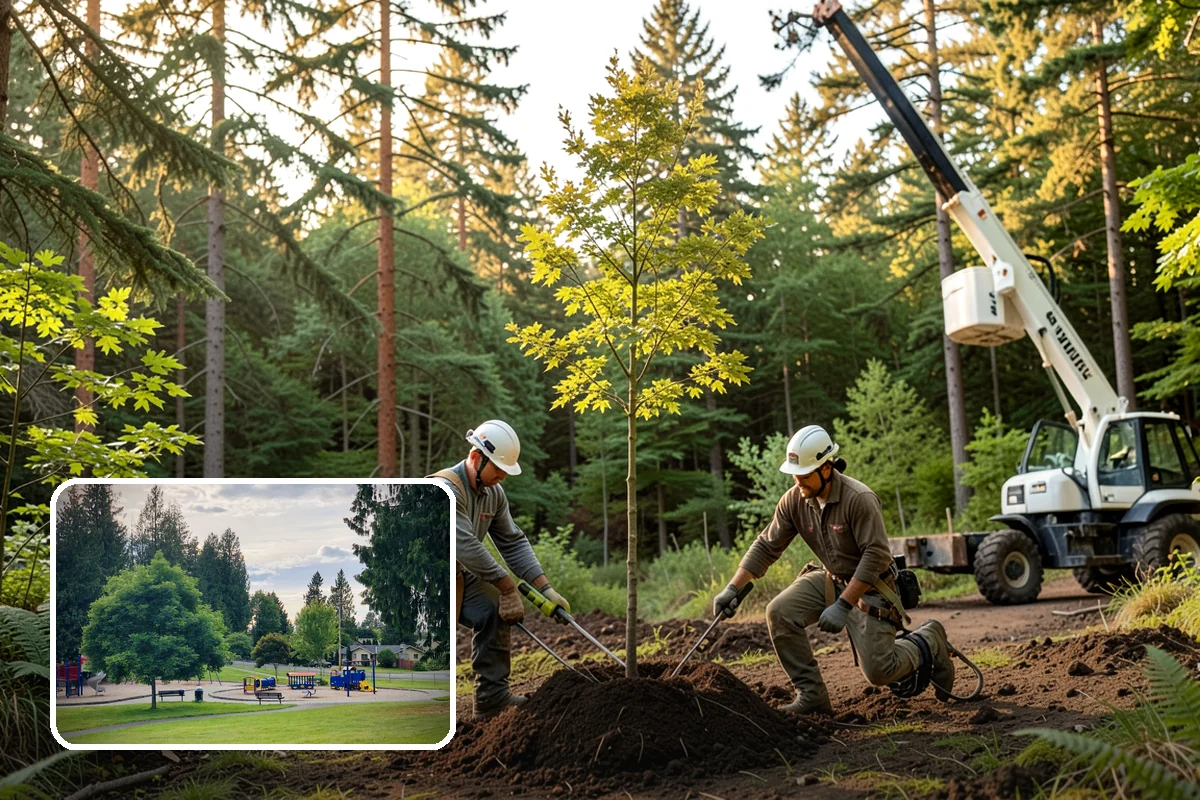 Municipal tree maintenance in Bonney Lake, Pierce County, WA - Keeps trees across a property safe and presentable