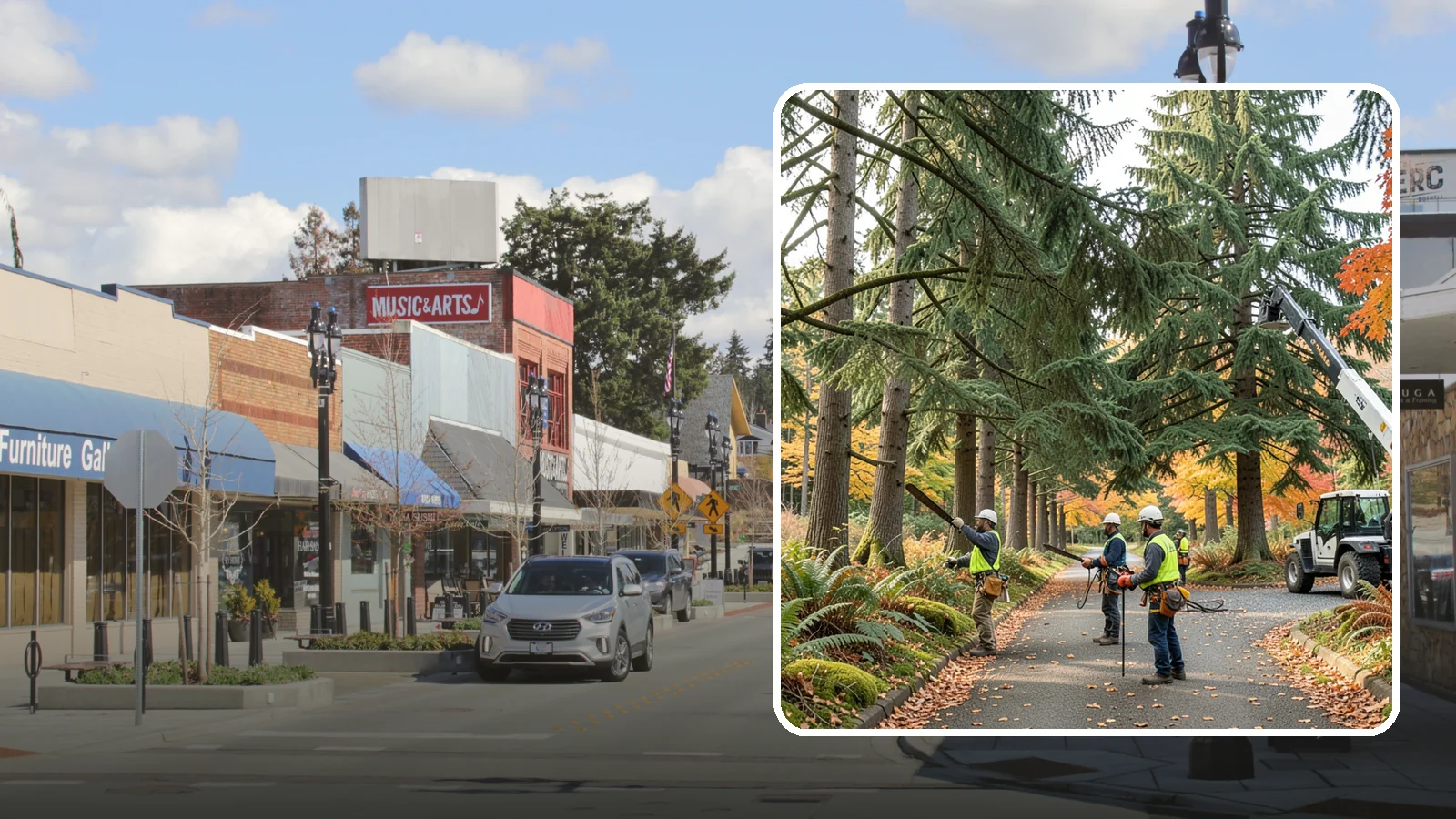 Municipal tree maintenance in Bothell, King County, WA - Tree maintenance for public and municipal spaces.