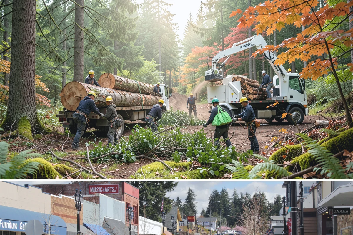 Municipal tree maintenance in Bothell, King County, WA - Work follows a recurring schedule aligned with recognized arboricultural standards to manage trees throughout all seasons in...