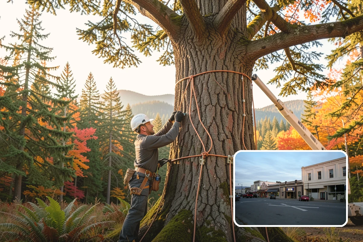 Municipal tree maintenance in Burlington, Skagit County, WA - Keeps trees across a property safe and presentable