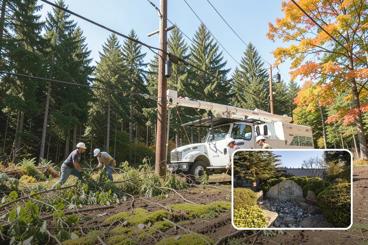 Municipal tree maintenance in Clyde Hill, King County, WA - Keeps trees across a property safe and presentable