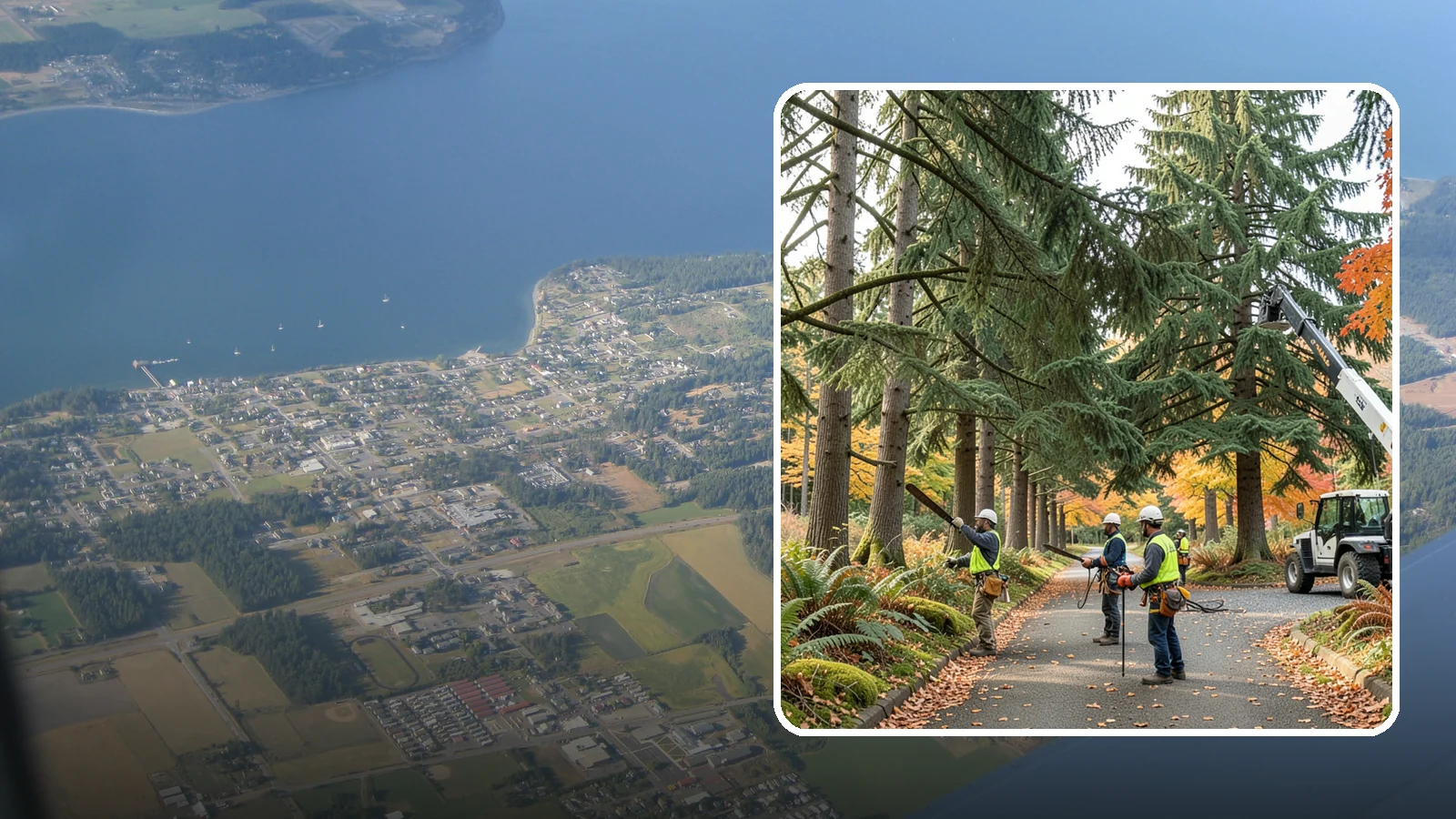 Municipal tree maintenance in Coupeville, Island County, WA - Tree maintenance for public and municipal spaces.