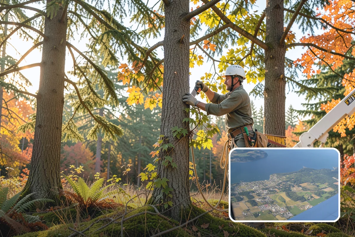 Municipal tree maintenance in Coupeville, Island County, WA - Keeps trees across a property safe and presentable