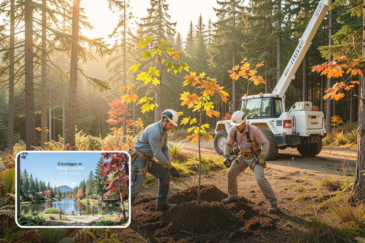 Municipal tree maintenance in Covington, King County, WA - Keeps trees across a property safe and presentable