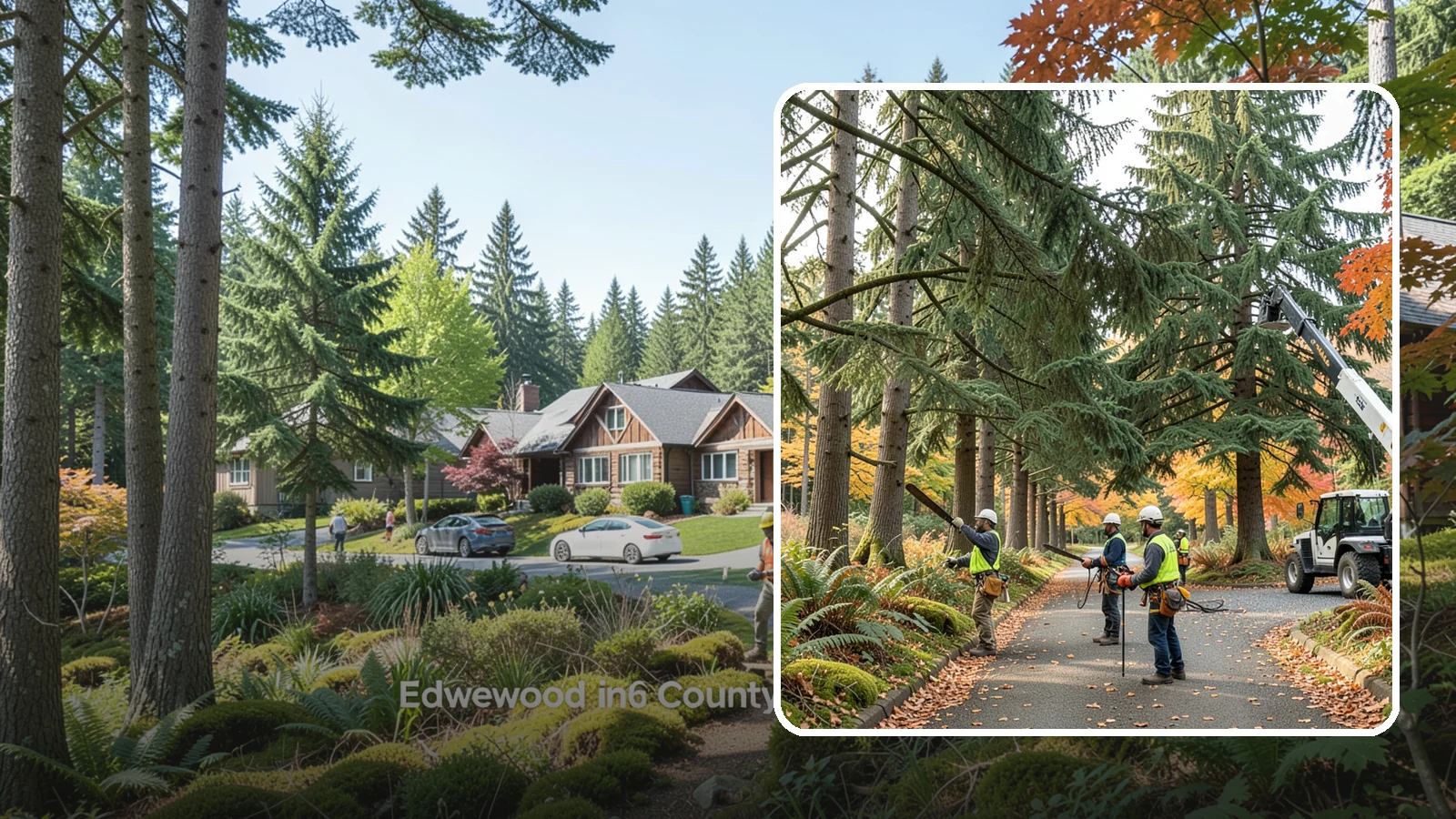 Municipal tree maintenance in Edgewood, Pierce County, WA - Tree maintenance for public and municipal spaces.