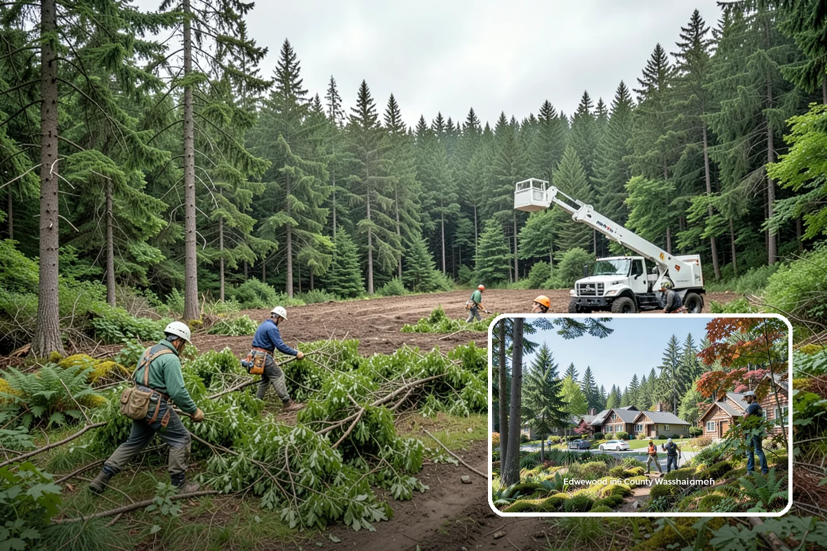 Municipal tree maintenance in Edgewood, Pierce County, WA - Keeps trees across a property safe and presentable