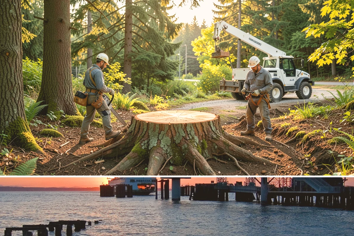 Municipal tree maintenance in Edmonds, Snohomish County, WA - Work follows a recurring schedule aligned with recognized arboricultural standards to manage trees throughout all seasons in...