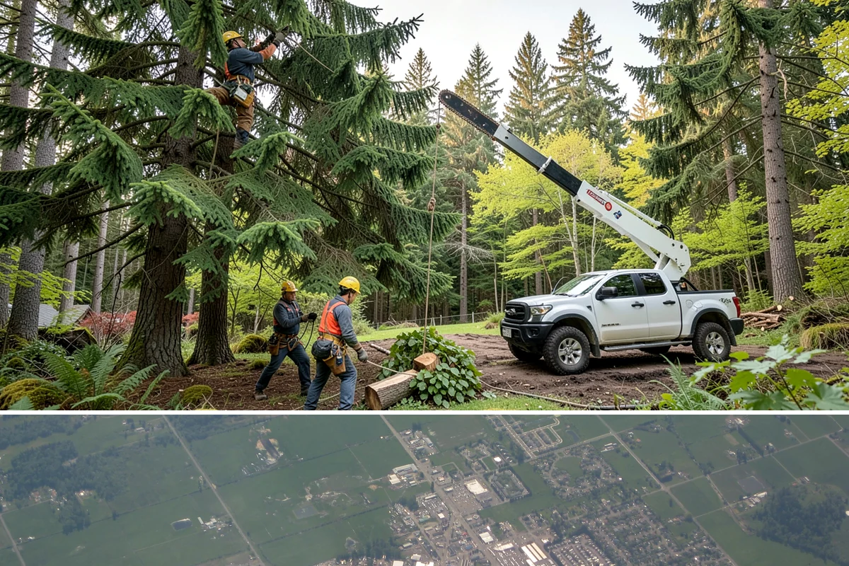 Municipal tree maintenance in Enumclaw, King County, WA - Work follows a recurring schedule aligned with recognized arboricultural standards to manage trees throughout all seasons in...