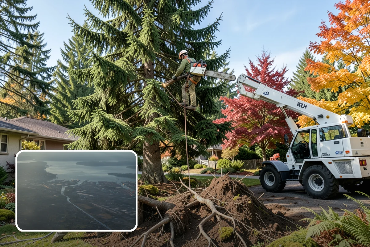 Municipal tree maintenance in Fife, Pierce County, WA - Keeps trees across a property safe and presentable