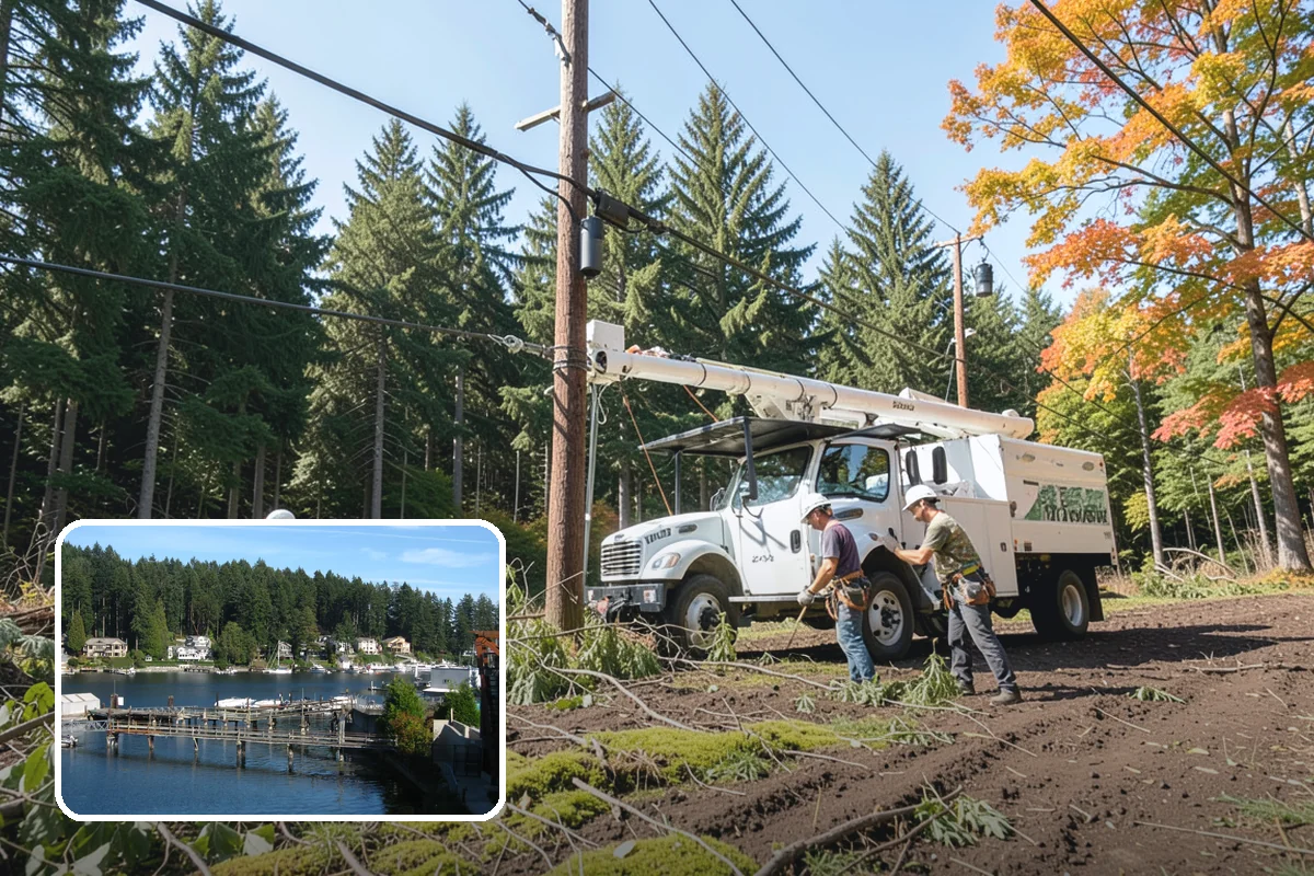 Municipal tree maintenance in Gig Harbor, Pierce County, WA - Keeps trees across a property safe and presentable