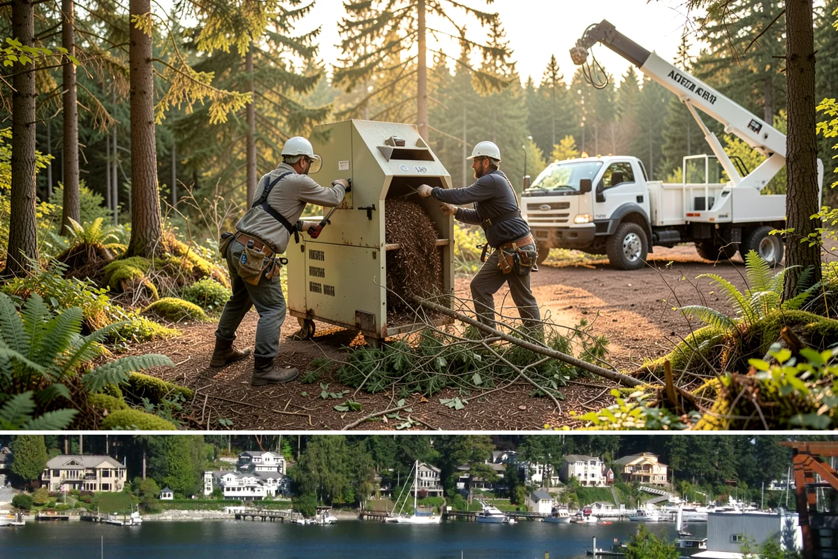 Municipal tree maintenance in Gig Harbor, Pierce County, WA - Work follows a recurring schedule aligned with recognized arboricultural standards to manage trees throughout all seasons in...