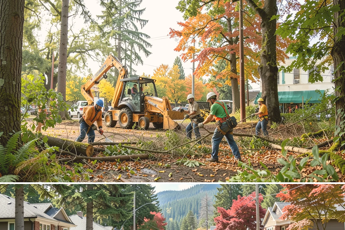 Municipal tree maintenance in Hunts Point, King County, WA - Work follows a recurring schedule aligned with recognized arboricultural standards to manage trees throughout all seasons in...
