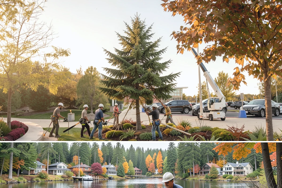 Municipal tree maintenance in La Conner, Skagit County, WA - Work follows a recurring schedule aligned with recognized arboricultural standards to manage trees throughout all seasons in...