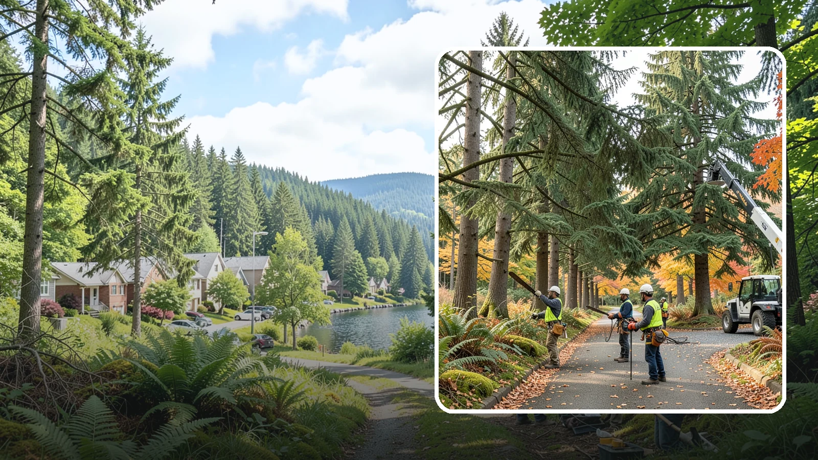 Municipal tree maintenance in Lake Forest Park, King County, WA - Tree maintenance for public and municipal spaces.