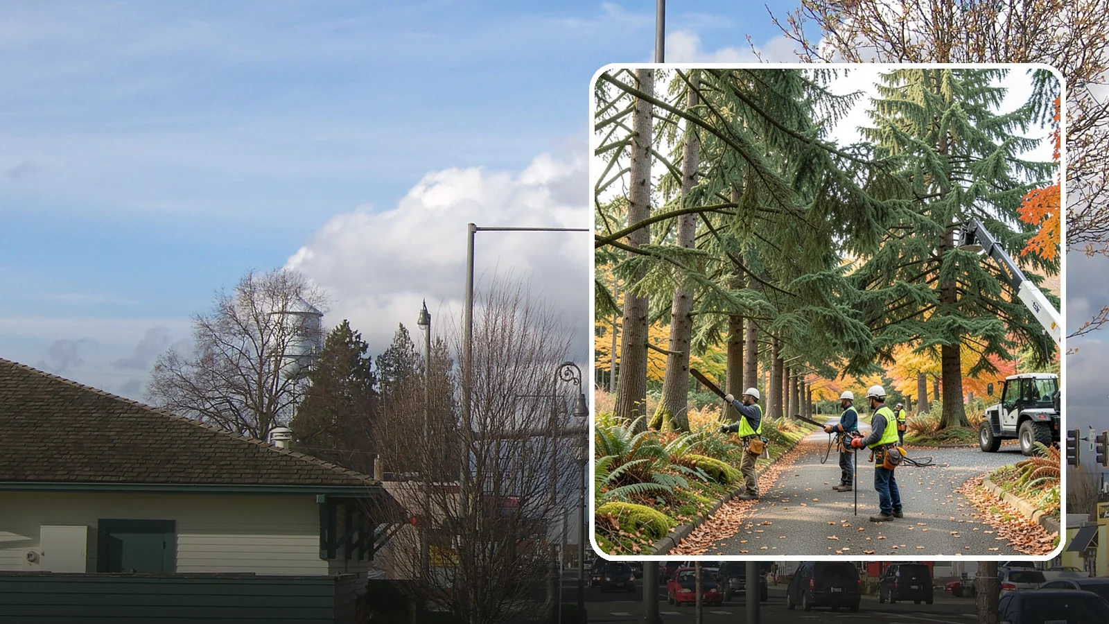 Municipal tree maintenance in Marysville, Snohomish County, WA - Tree maintenance for public and municipal spaces.